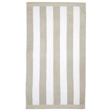 Bambury Classic Stripe Beach Towel - Pebble