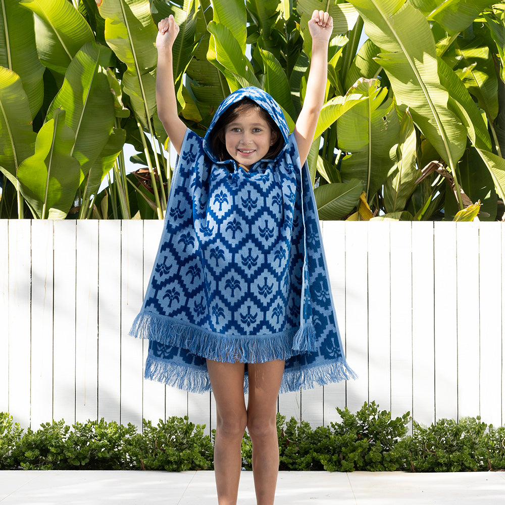 Cocos Kids Towel Poncho Cobalt