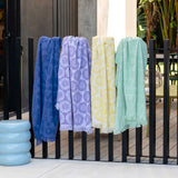 HiLo Cotton Towelling Beach Towel 90 x 170cm Bambury - Solana Mint