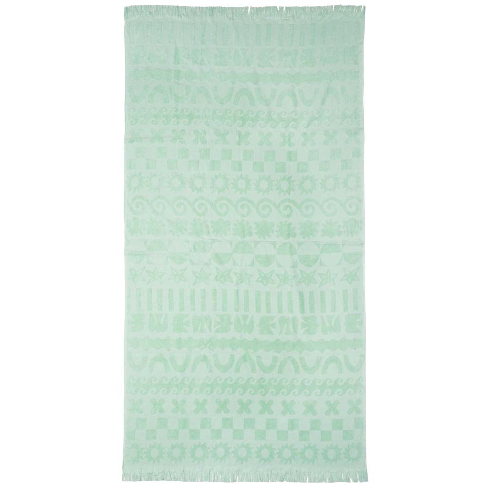 HiLo Cotton Towelling Beach Towel 90 x 170cm Bambury - Solana Mint