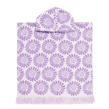 HiLo Cotton Hooded Towel Poncho for Kids 3-7 Years Bambury - Daisy Lilac