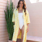 HiLo Cotton Towelling Short Robe L/XL Bambury - Daisy Butter