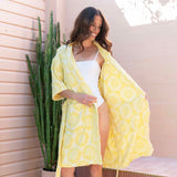 HiLo Cotton Towelling Short Robe L/XL Bambury - Daisy Butter
