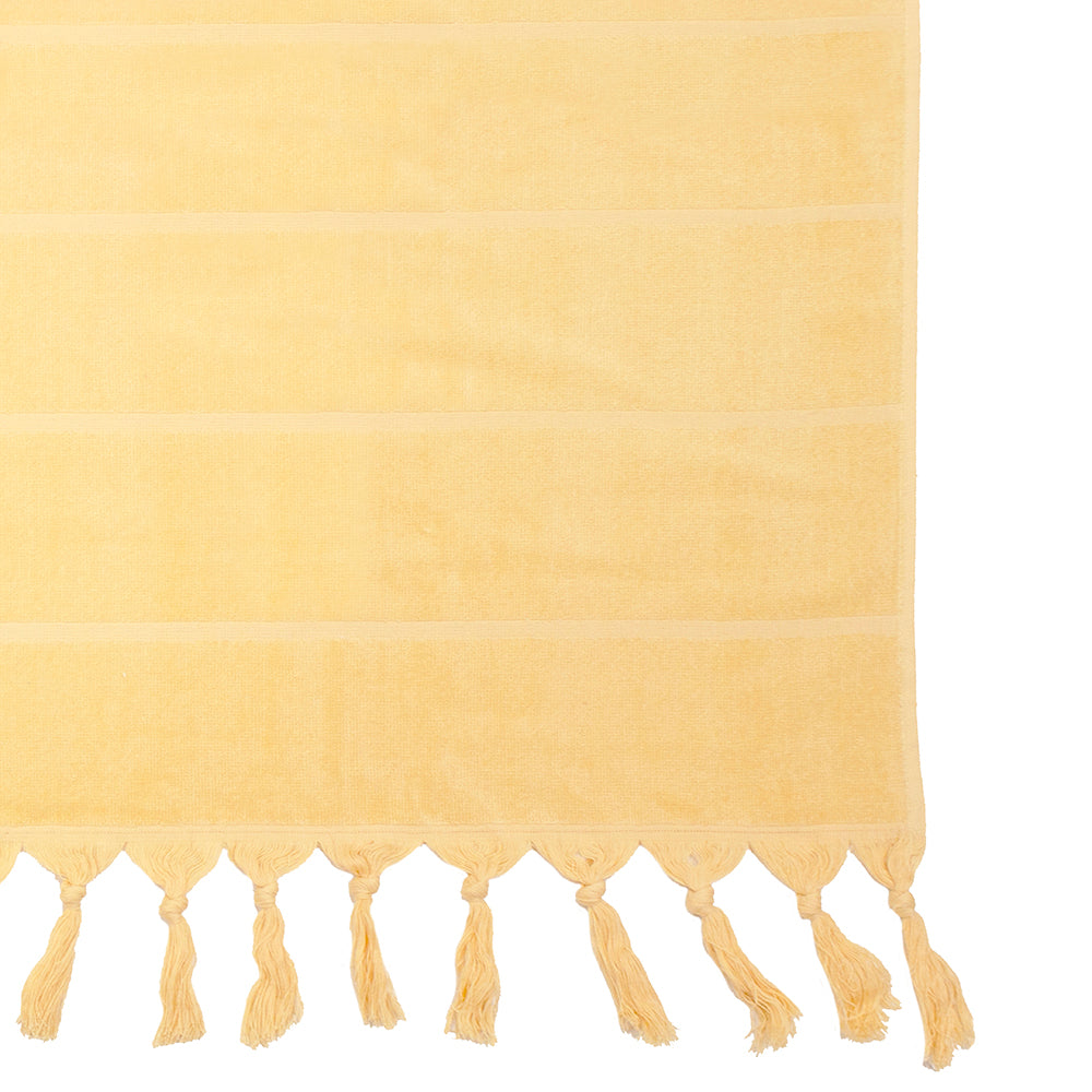Santorini Beach Towel Custard- Bambury