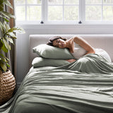 BedT Organica Sheet Set Sage Double- Bambury