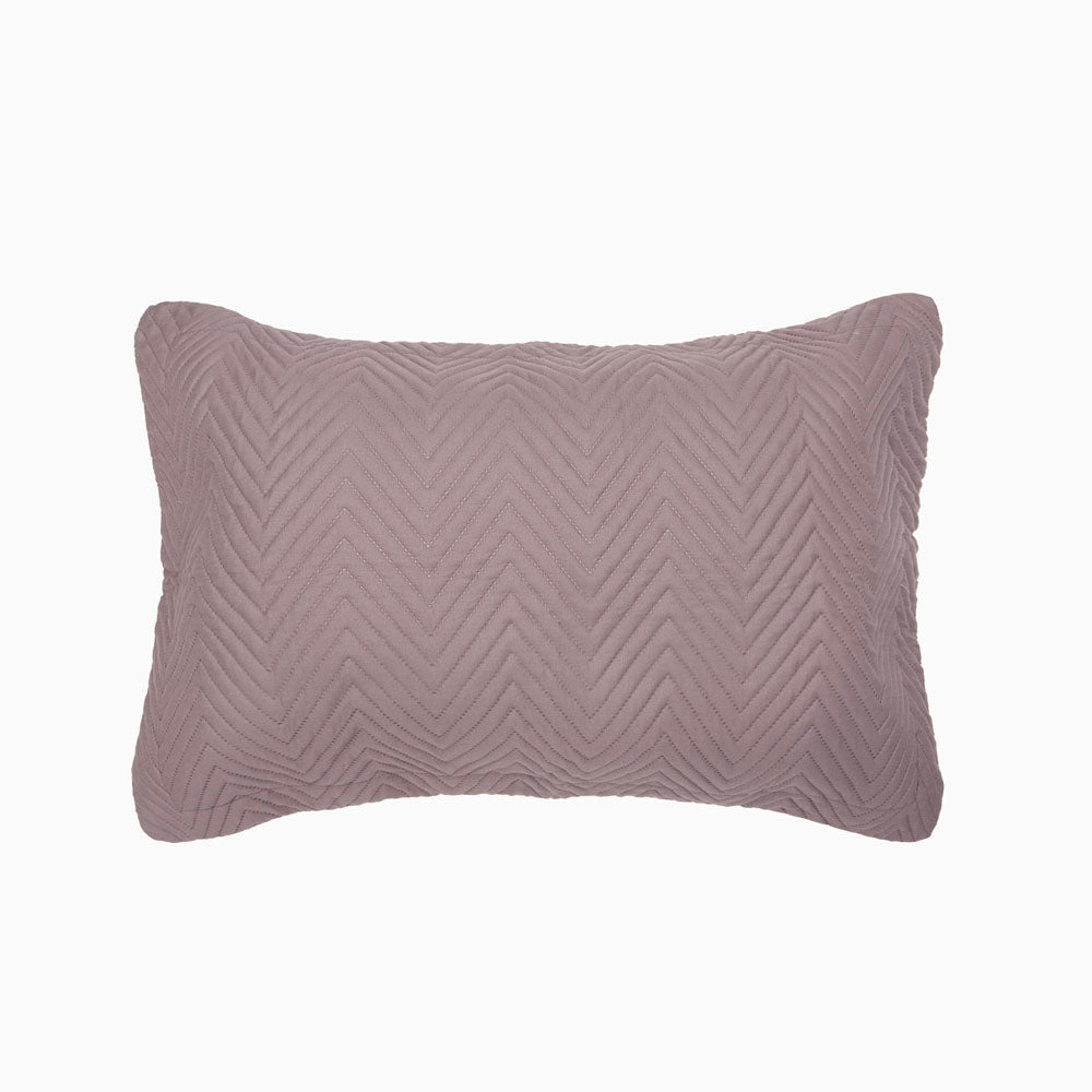 Herringbone Embossed Coverlet Set Mauve S/D - Bambury