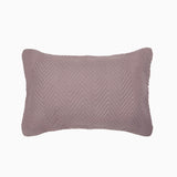 Herringbone Embossed Coverlet Set Mauve S/D - Bambury
