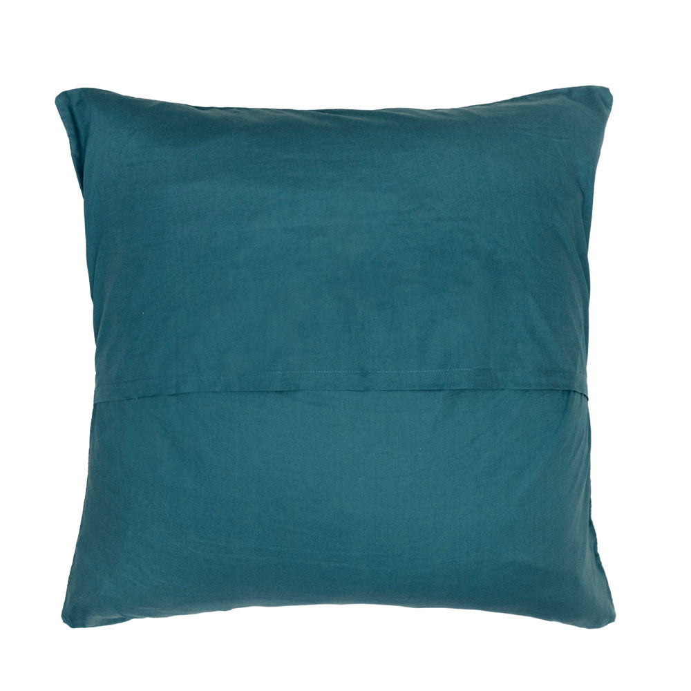 Luna Jacquard Teal European Pillowcase - Bambury