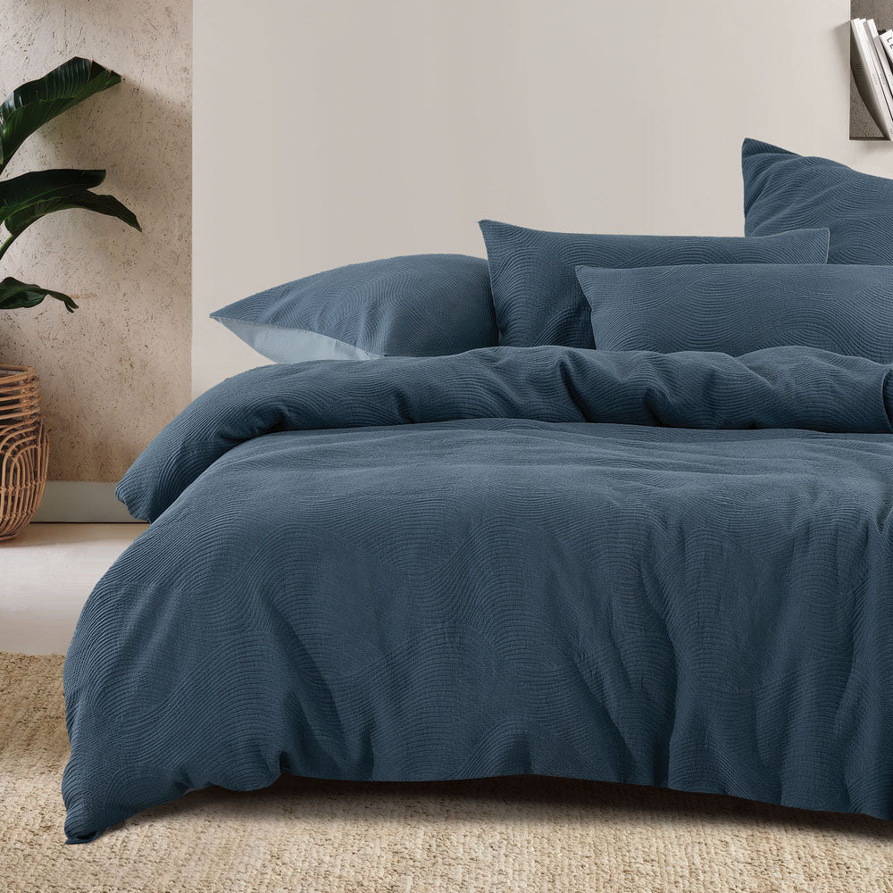 Tide Jacquard Denim European Pillowcase - Bambury