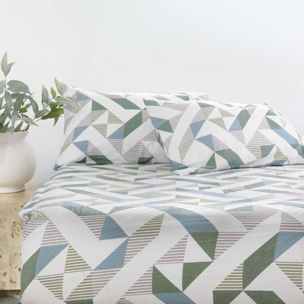 Onslow Flannelette Fitted Sheet Set King - Bambury