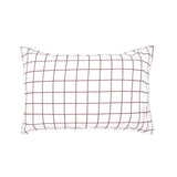 Grid Boysenberry Flannelette Sheet Set Double - Bambury