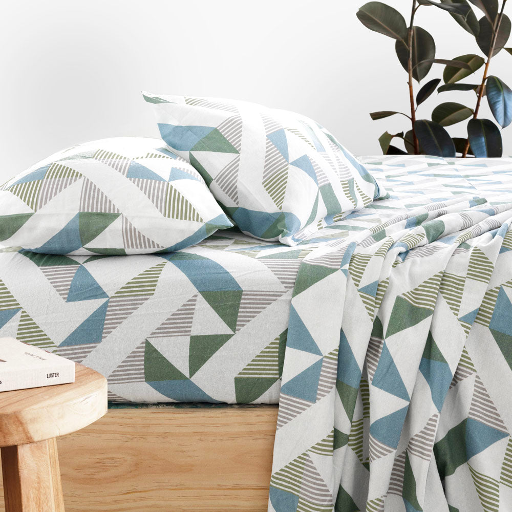 Onslow Flannelette Sheet Set Double - Bambury