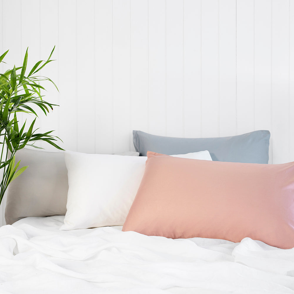Bamboo Satin Pillowcases Rose Pink- Bambury