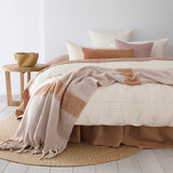 Lores Quilt / Duvet Cover Set Stone Double- Bambury