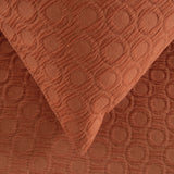Luna Jacquard Duvet / Quilt Cover Set Rust Queen - Bambury
