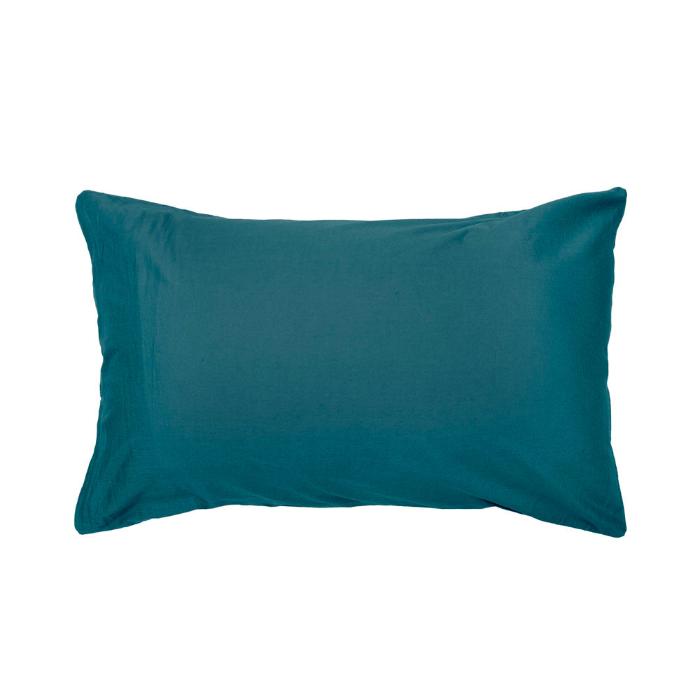 Luna Jacquard Duvet / Quilt Cover Set Teal King - Bambury