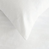 Ogee Jacquard Duvet / Quilt Cover Set White Queen - Bambury