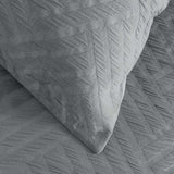 Panama Jacquard Duvet / Quilt Cover Set Steel Queen - Bambury