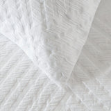 Panama Jacquard Duvet / Quilt Cover Set White Queen - Bambury