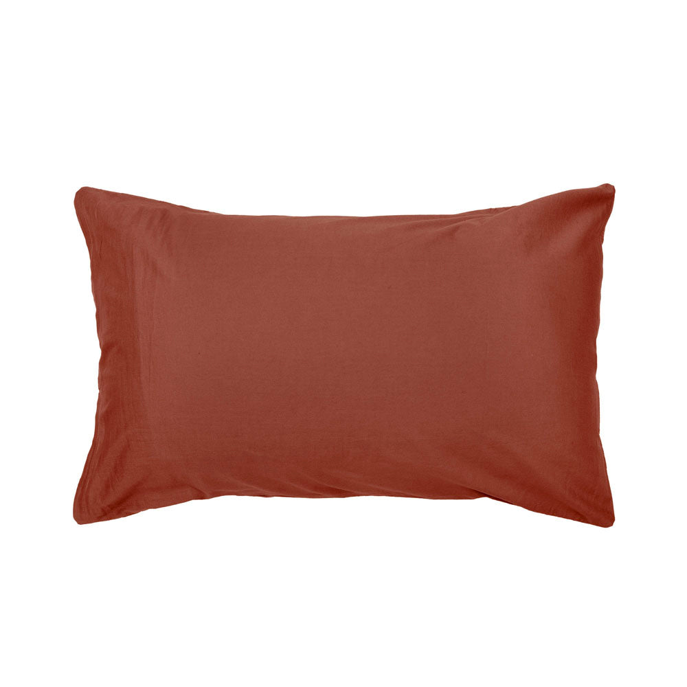 Trellis Jacquard Duvet / Quilt Cover Set Brick Queen - Bambury