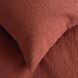 Trellis Jacquard Duvet / Quilt Cover Set Brick Queen - Bambury