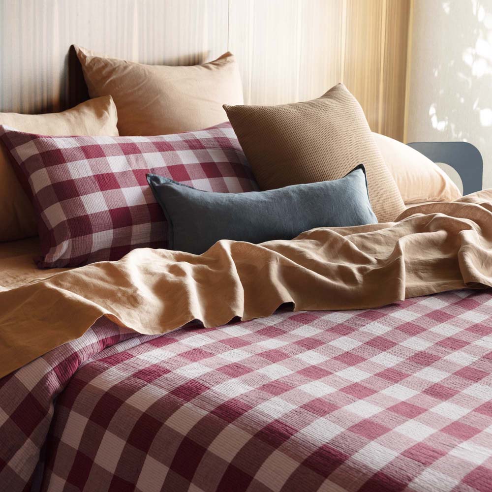 Willow Cotton Gauze Quilt Cover Set Bambury - King Berry