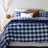 Willow Cotton Gauze Quilt Cover Set Bambury - Double Blue