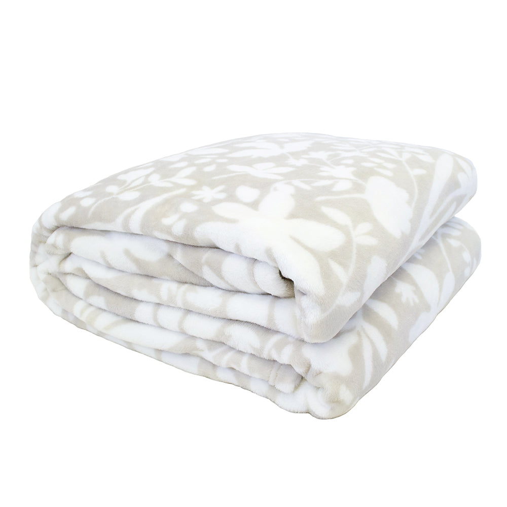 Liv Ultraplush Blanket Pebble Single