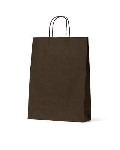 Paper Bags - Budget Black Kraft Paper - Midi - 200/ctn