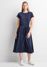 Grace Womens T-Shirt Midi Dress - Navy