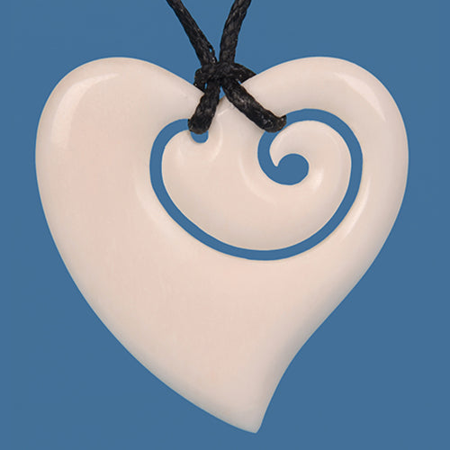 Bone Stylized Heart  Pendant - Smartfox