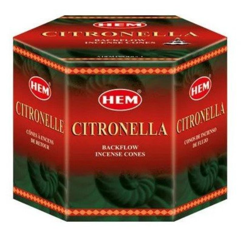 Backflow Cones - HEM Citronella (Box of 12)