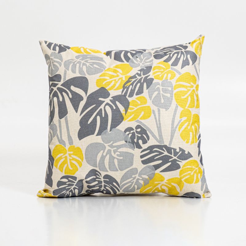 Harris Cushion Cover Yellow Leaf - Square