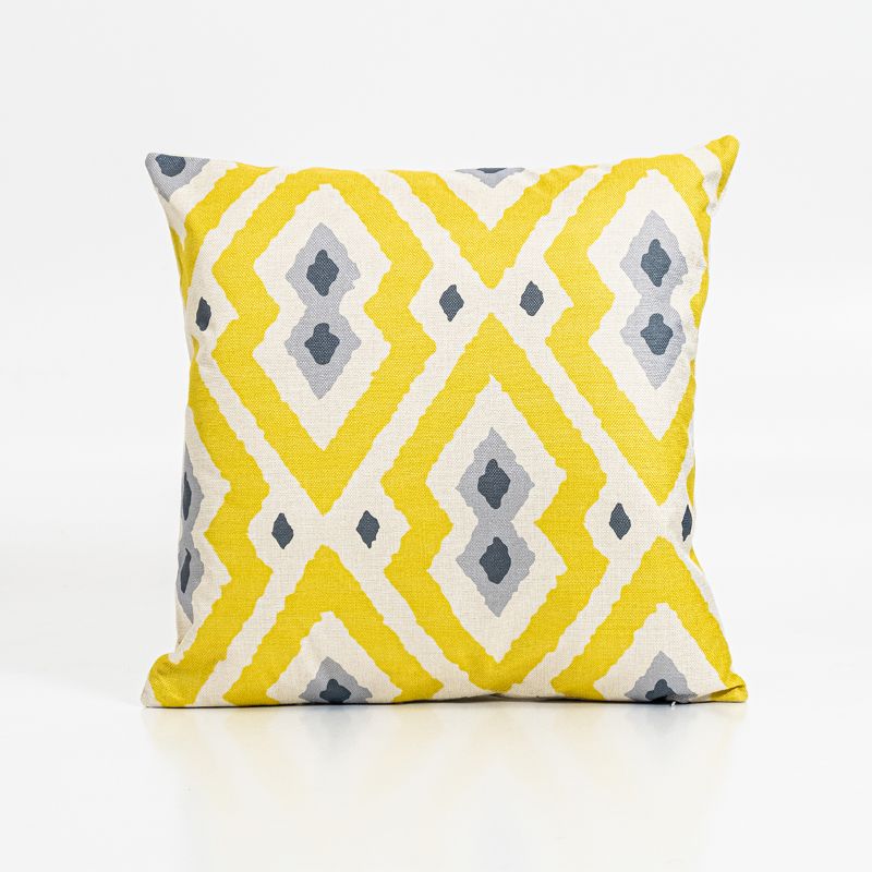 Harris Cushion Cover Yellow Aztec - Square