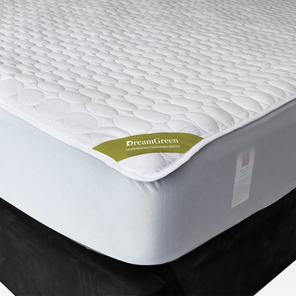 DreamGreen Quilted Mattress Protector Fitted - King Single