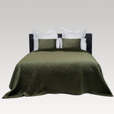 Quilted Coverlet - DreamGreen Verve Velvet Fern (Super King)