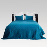 Quilted Coverlet - Dreamticket Verve Velvet Teal (Super King)