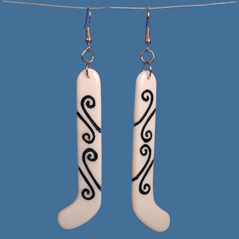 Bone Maori Drop Earrings- Kapeu