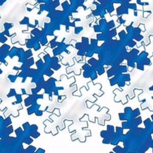 Confetti Snowflakes Blue & Silver