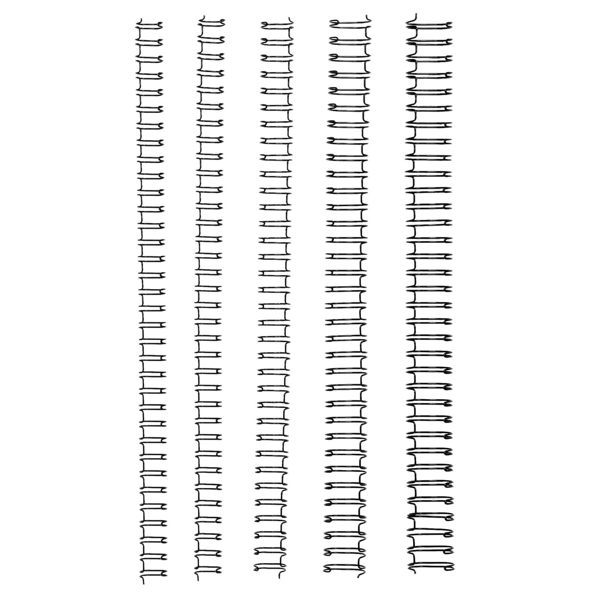 Black GBC binding wire 34 loop 9.5mm for secure, professional document presentation, pack of 100.