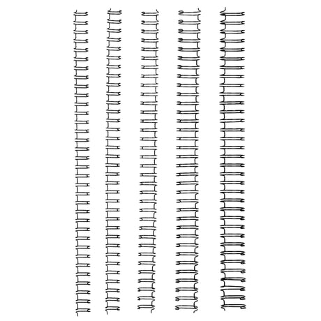 Black GBC binding wire 34 loop 9.5mm for secure, professional document presentation, pack of 100.