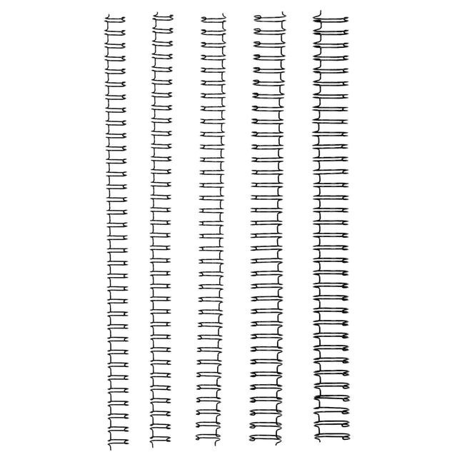 Black GBC binding wire 34 loop 9.5mm for secure, professional document presentation, pack of 100.