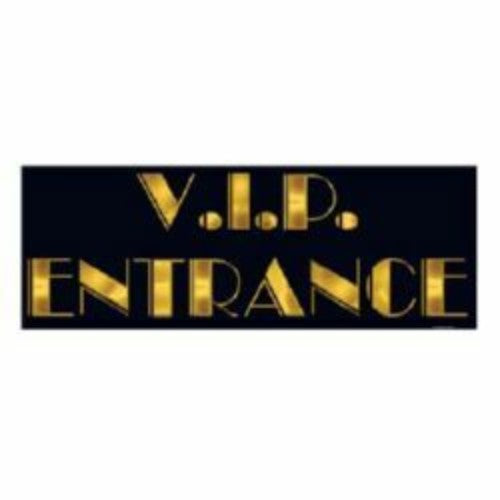 Stylish double-sided VIP Entrance Sign Cardboard, 20cm x 55cm, ideal for upscale events and creating a luxurious atmosphere.