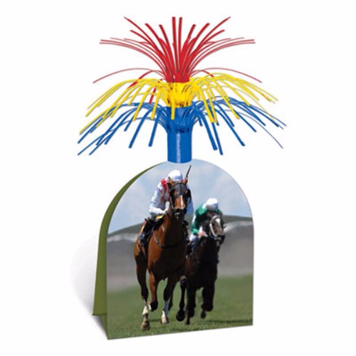 Stunning 32.5cm horse racing figurine, ideal for enthusiasts and stylish event decor.