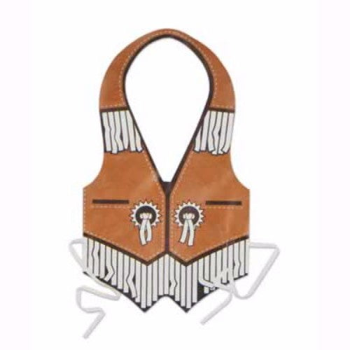 Stylish and functional plastic western vest, one size fits most, perfect for outdoor and casual wear.