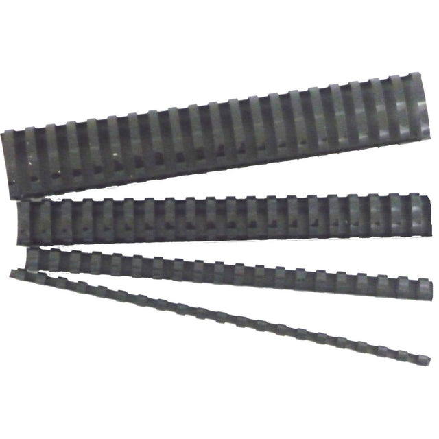 GBC Binding Comb 6mm Black Pack of 100 for professional document binding, compatible with standard binding machines.