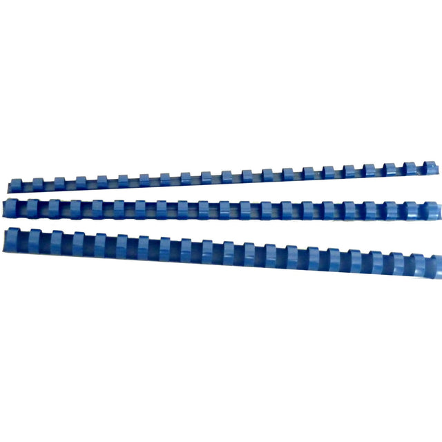 GBC Binding Comb 6mm Blue Pack of 100 for professional-looking documents, holds up to 30 sheets, reusable and durable.