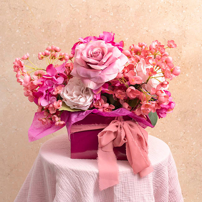 Medium No.6 Posy Box Autolock Base Pk10 SugarPlum