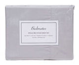 Bedmates Silver Single Sheet Set - Luxurious Polycotton, 250 Thread Count for Comfort