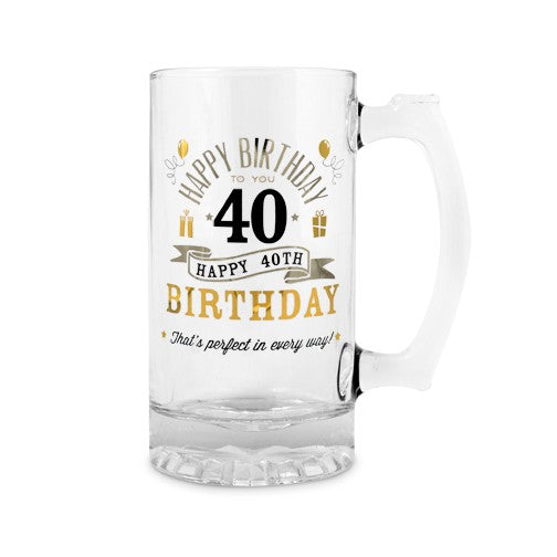 Beer Mug / Tankard - 40th Birthday